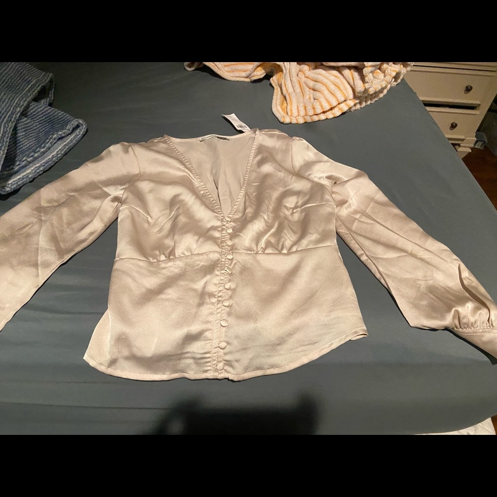 Satin beige top